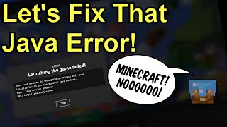 Lets Fix That Minecraft Java Version Error IMPORTANT UPDATE in description [upl. by Onaivatco]