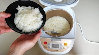 Making Perfect Rice in a Rice Cooker PHILIPS 🍚 [upl. by Itagaki]