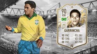 FIFA 22 ICON MANE GARRINCHA 90 PLAYER REVIEW  FIFA22 ULTIMATE TEAM [upl. by Ellainad989]