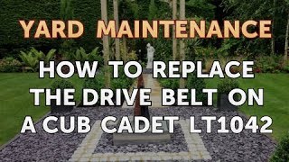 How to Replace the Drive Belt on a Cub Cadet LT1042 [upl. by Eiramesor283]