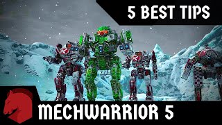 Mechwarrior 5 Mercenaries  5 Best Tips  EZ Mode [upl. by Ynamad989]