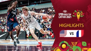 USA  France  Full Highlights  Final  FIBA U19 Basketball World Cup 2021 [upl. by Marela]