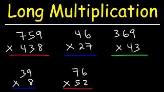 Math  Long Multiplication [upl. by Nodrog]