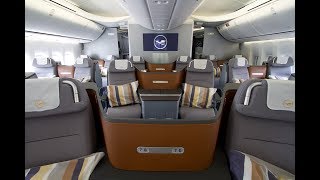 THE LUFTHANSA BUSINESS EXPERIENCE  WASHINGTONFRANKFURT  B747 [upl. by Shirlene505]