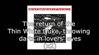 Station to Station  David Bowie  Lyrics [upl. by Eneleoj]