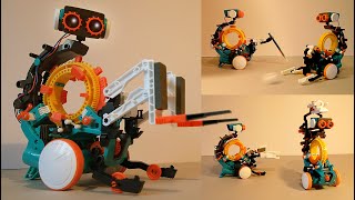 5 in 1 Mechanical Coding Robot  How to Build Step by Step [upl. by Eetnom]