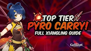 STIER PYRO CARRY Complete Xiangling Guide  Artifacts Weapons Teams amp Showcase  Genshin Impact [upl. by Haziza]