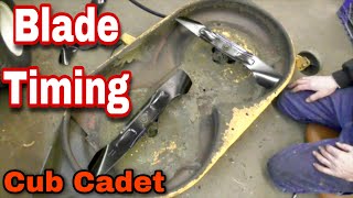 How To Time Blades On A Cub Cadet Riding Mower  with Taryl [upl. by Bruis]