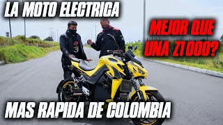 La moto Eléctrica mas Rápida de Colombia le gana a una Z1000 [upl. by Yhtomit668]