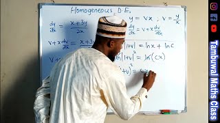 How To Solve First Order Homogeneous Differential Equation [upl. by Farl]