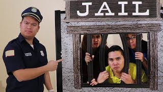 Funny Aunties amp Uncle Gets LOCKED UP in Pretend Jail [upl. by Ellahcim]