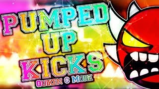 EXTREME DEMON quotPUMPED UP KICKSquot 100 COMPLETE By Quiken amp More  Geometry Dash 211 Dorami [upl. by Laniger549]