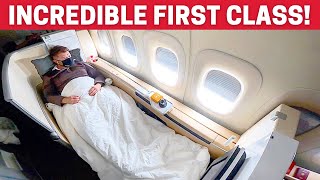 LUXURIOUS Lufthansa 747 FIRST CLASS Incredible Experience [upl. by Anomas]