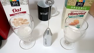 Oat Milk vs Almond Milk part 2 Frothing Test [upl. by Mulac]