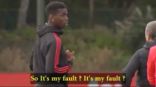 Pogba and Mourinho Argument With Subtitles [upl. by Ayahs]