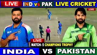 🔴 Last 5 Overs  INDIA vs Pakistan LIVE [upl. by Nnylylloh]