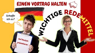 Einen Vortrag halten  Redemittel für deine Präsentation  Deutsch lernen [upl. by Eipper28]