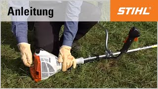 Das Starten der Motorsense STIHL FS 56 [upl. by Chelsy]