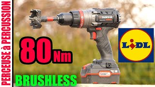 LIDL Perceuse visseuse à percussion PARKSIDE PERFORNANCE 80 Nm brushless PSBSAP 20Li A1 Combi Drill [upl. by Sirej56]