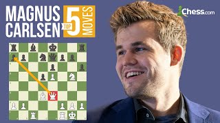 Magnus Carlsens 5 Most Brilliant Chess Moves [upl. by Enidan]