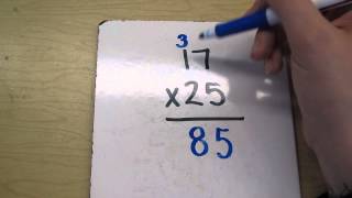 Multiplying 2 digit numbers example 1 [upl. by Mharg]