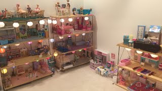 HUGE Homemade Barbie House Tour with lights 2020 [upl. by Pihc]