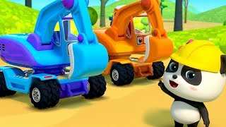 Diez Excavadoras Cavan Tesoros  Canciones Infantiles  BabyBus Español [upl. by Wellington502]