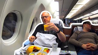 Lufthansa A340 Business Class Review CHEAP BUSINESS CLASS UPGRADE [upl. by Adamis]