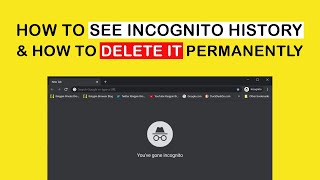 How to see Google Chrome incognito history amp how to delete it [upl. by Marteena]